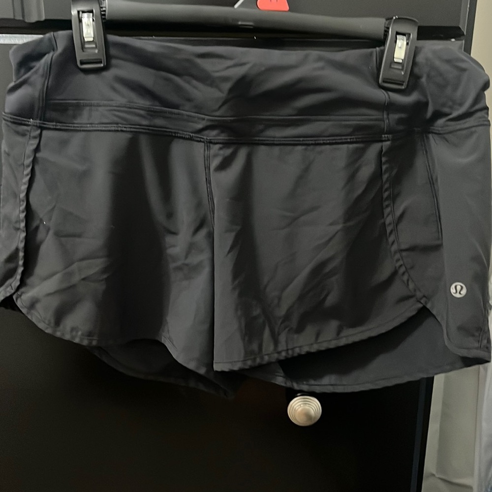Black lulu lemon athletic shorts size 6